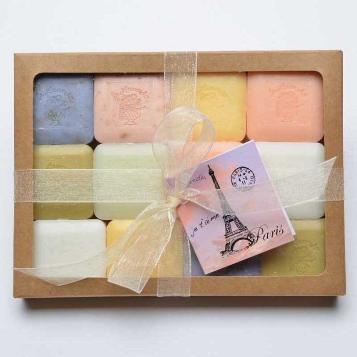 Gift Box with 12 Assorted Guest Soaps