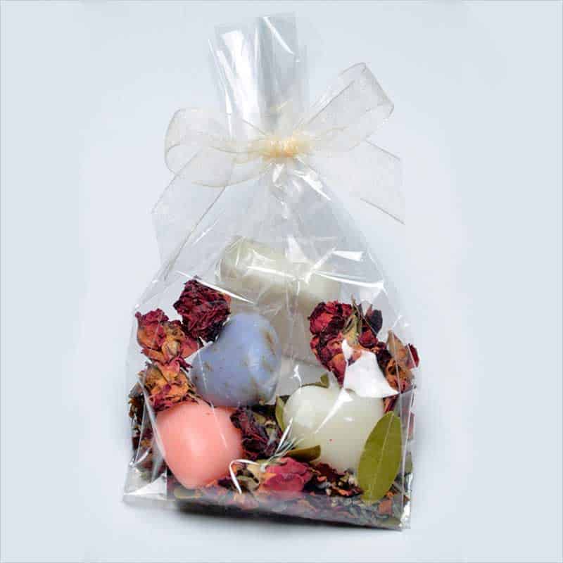 Mini Heart Gift Package of 3 in Cello Bag